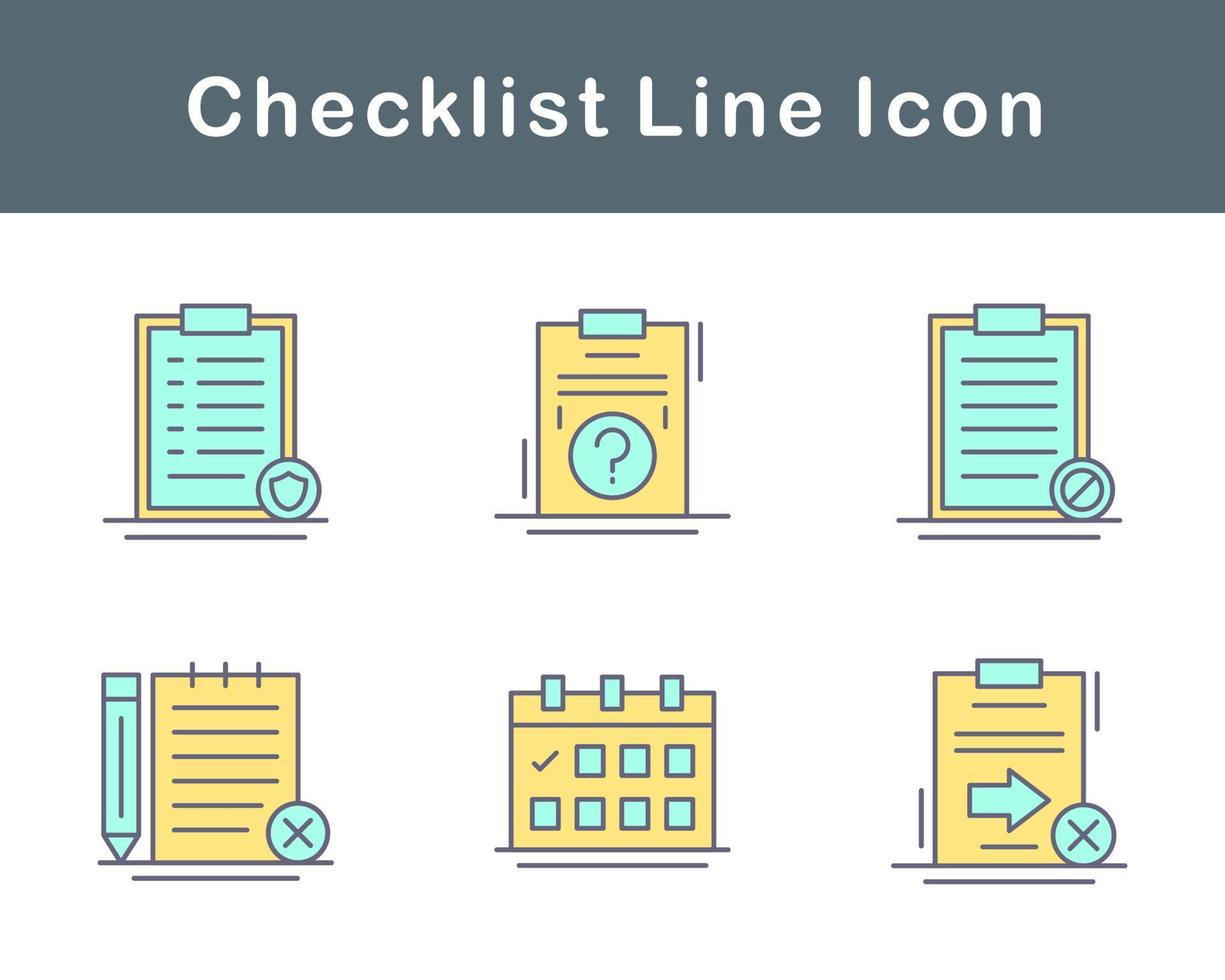 liste de contrôle vecteur icône ensemble
