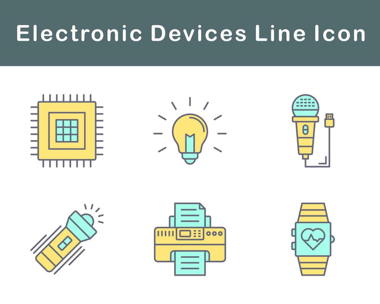 électronique dispositifs vecteur icône ensemble