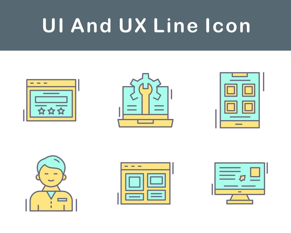 ui et ux vecteur icône ensemble