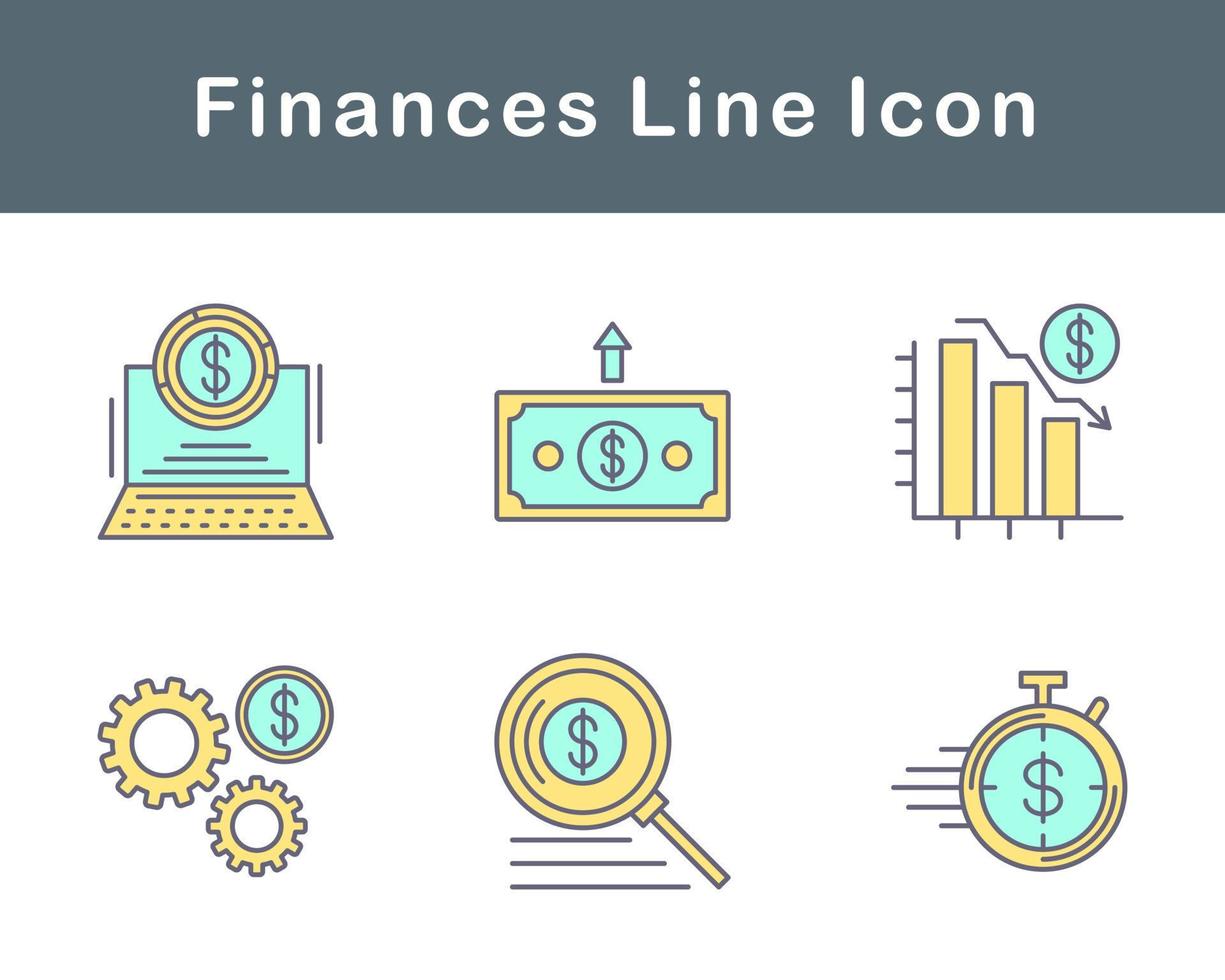 finances vecteur icône ensemble