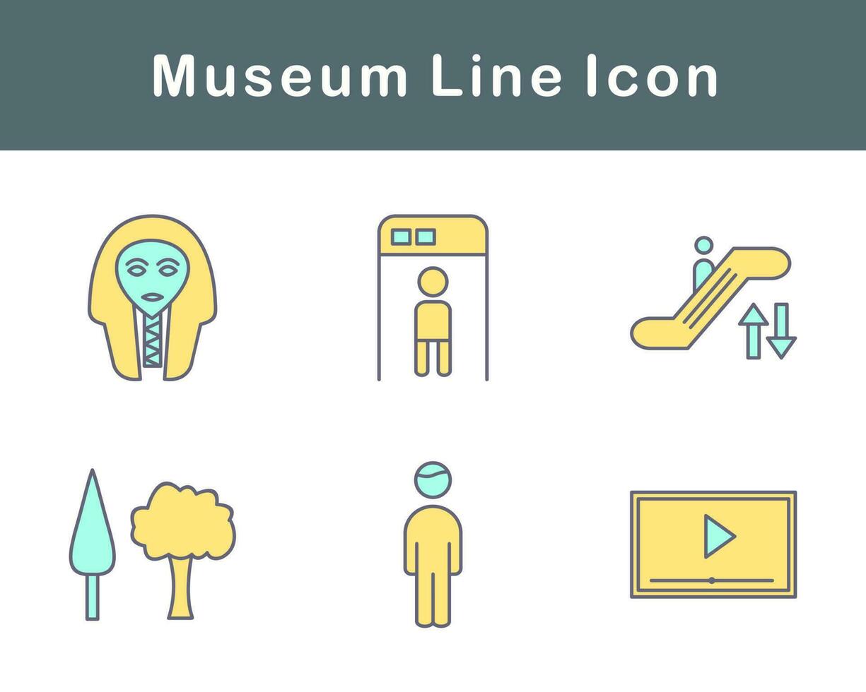 musée vecteur icône ensemble