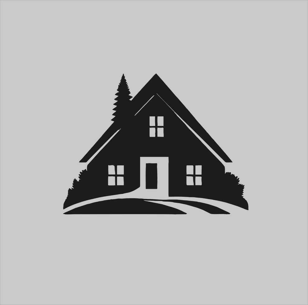 maison logo conception modèle, logo avec abstrait et minimaliste forme style vecteur