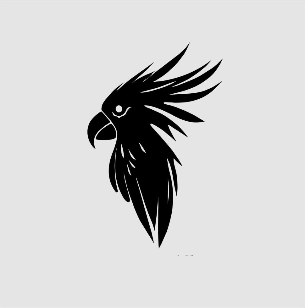 magnifique ara oiseau vecteur, pour rétro logos, emblèmes, insignes, Étiquettes modèles et T-shirt ancien conception éléments. vecteur