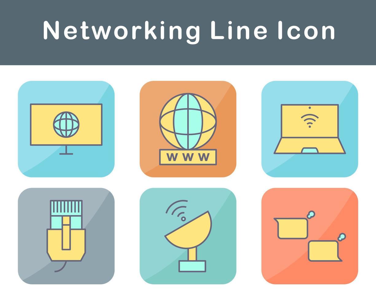 la mise en réseau vecteur icône ensemble
