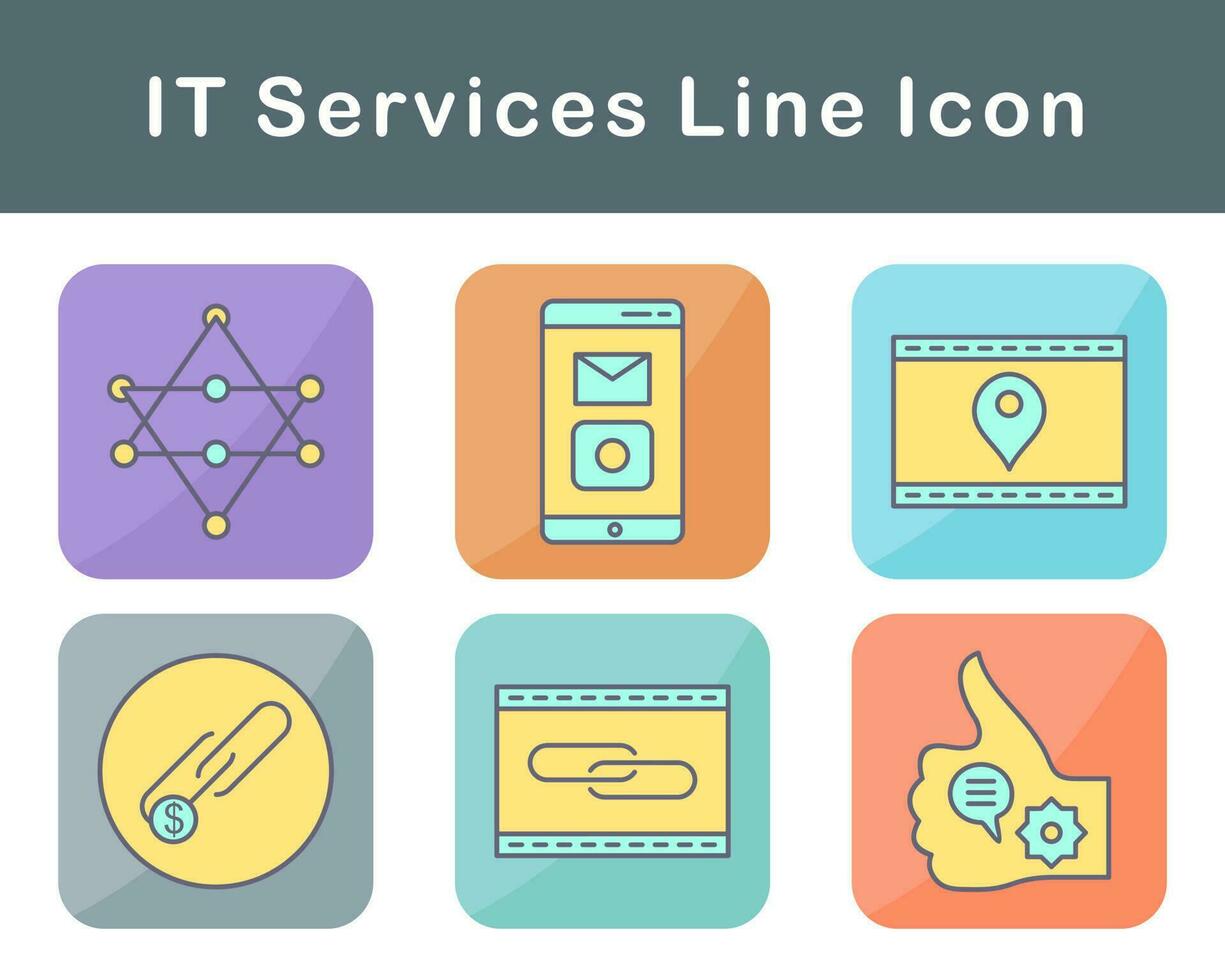 il prestations de service vecteur icône ensemble