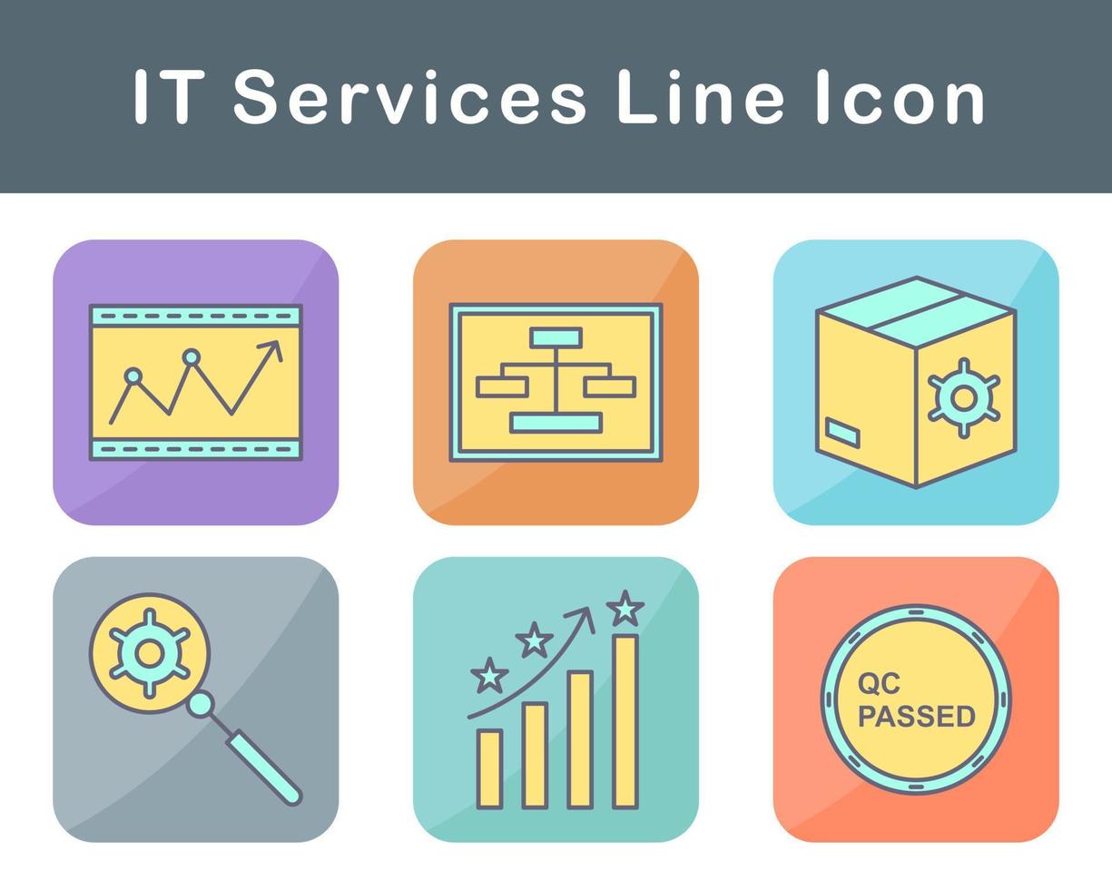 il prestations de service vecteur icône ensemble