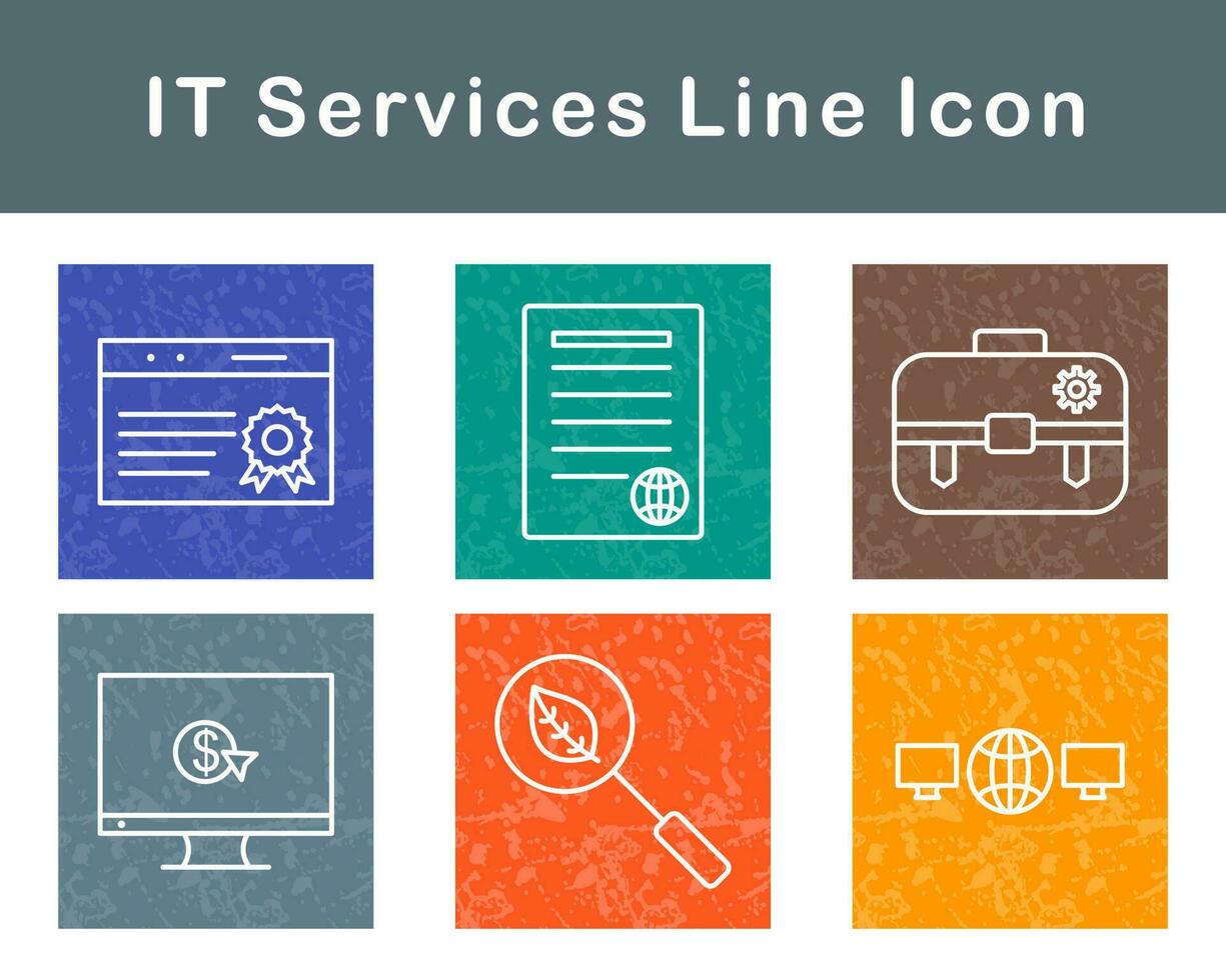 il prestations de service vecteur icône ensemble