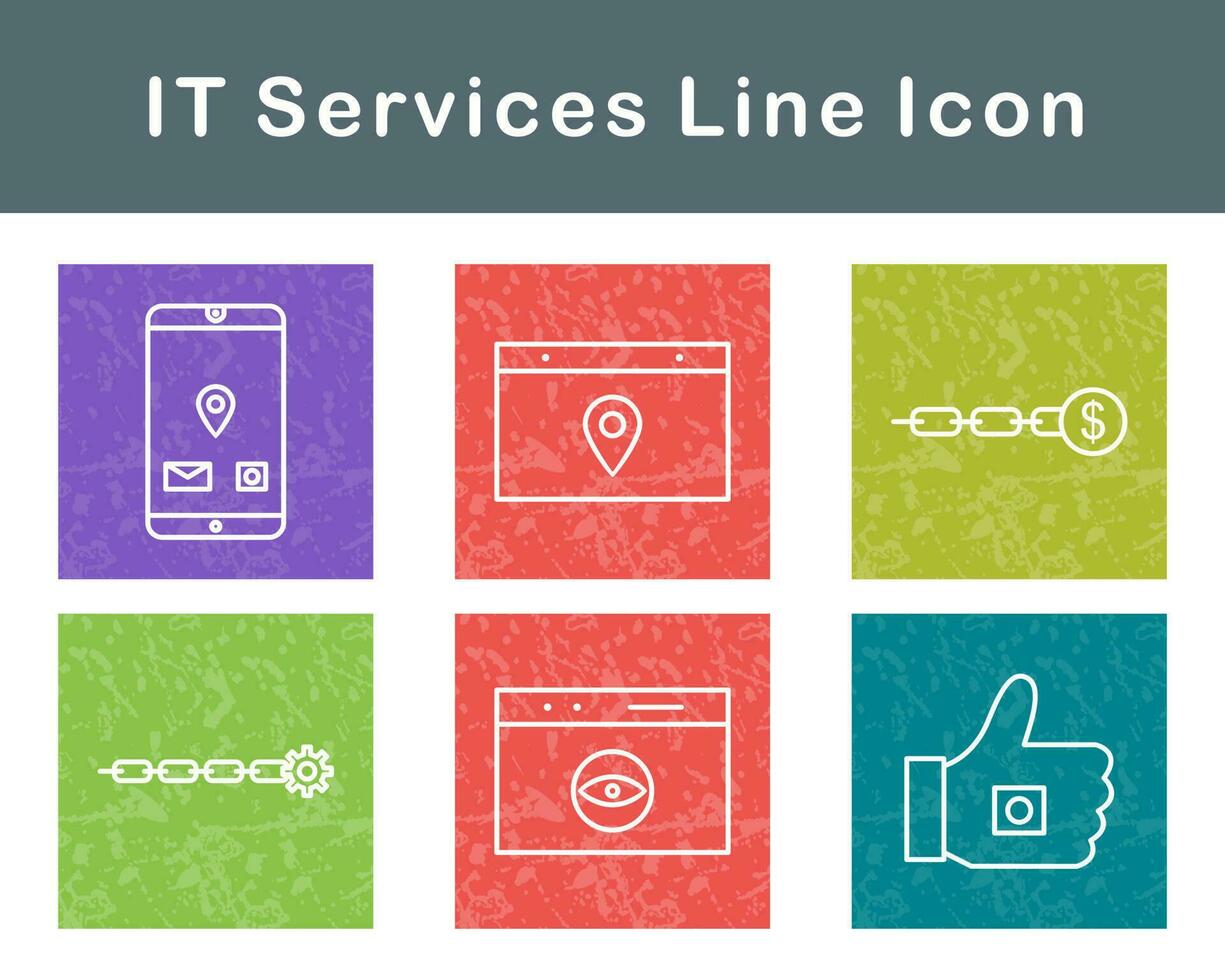 il prestations de service vecteur icône ensemble