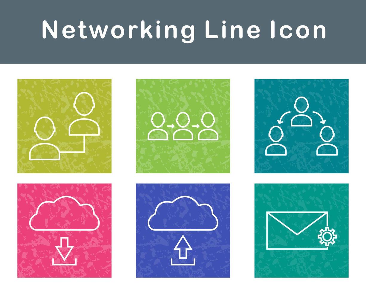 la mise en réseau vecteur icône ensemble