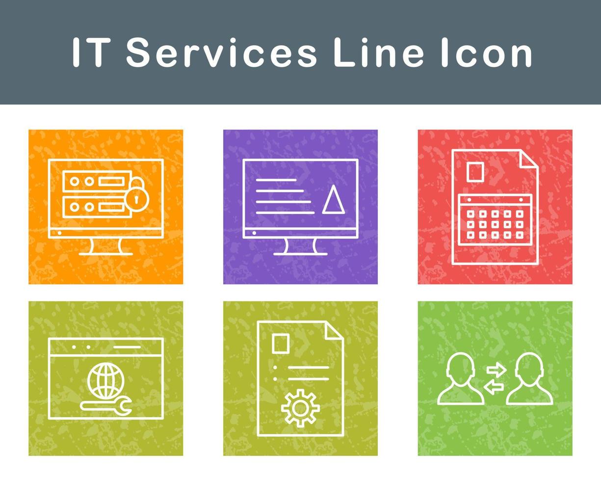 il prestations de service vecteur icône ensemble