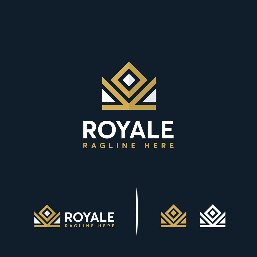 concept de symbole de roi couronne de luxe, logo de couronne royale vecteur