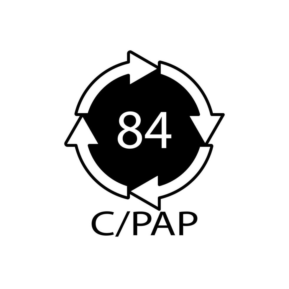 symbole de recyclage des composites 84 c pap. illustration vectorielle vecteur