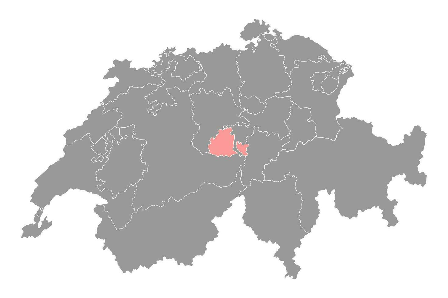 carte d'obwald, cantons suisses. illustration vectorielle. vecteur