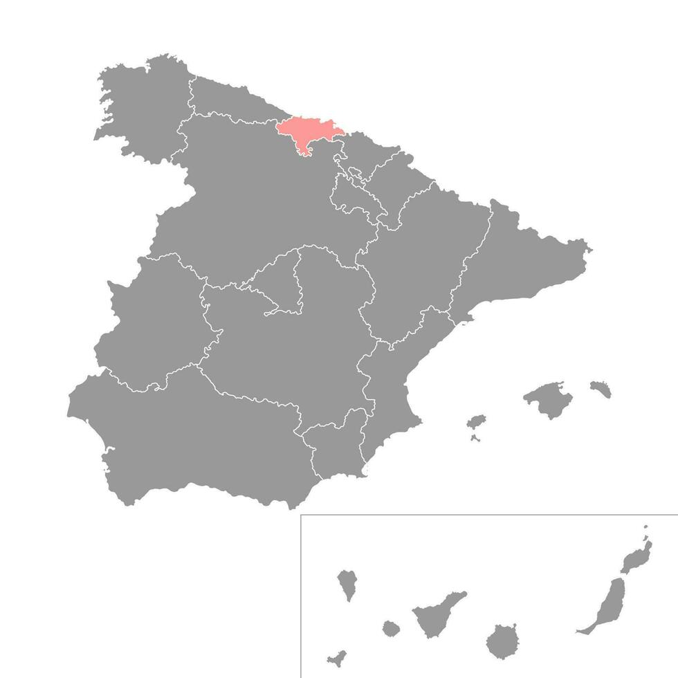 carte de cantabrie, région d'espagne. illustration vectorielle. vecteur