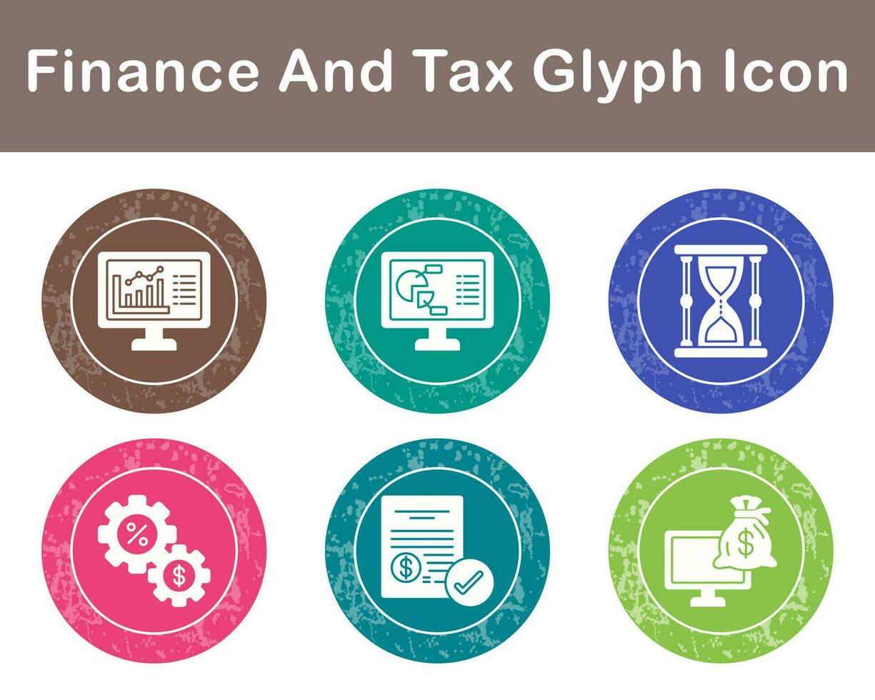 la finance et impôt vecteur icône ensemble