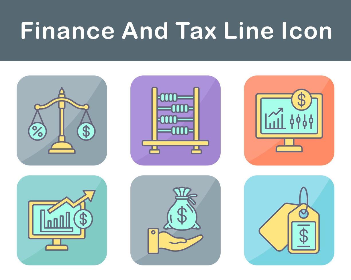 la finance et impôt vecteur icône ensemble