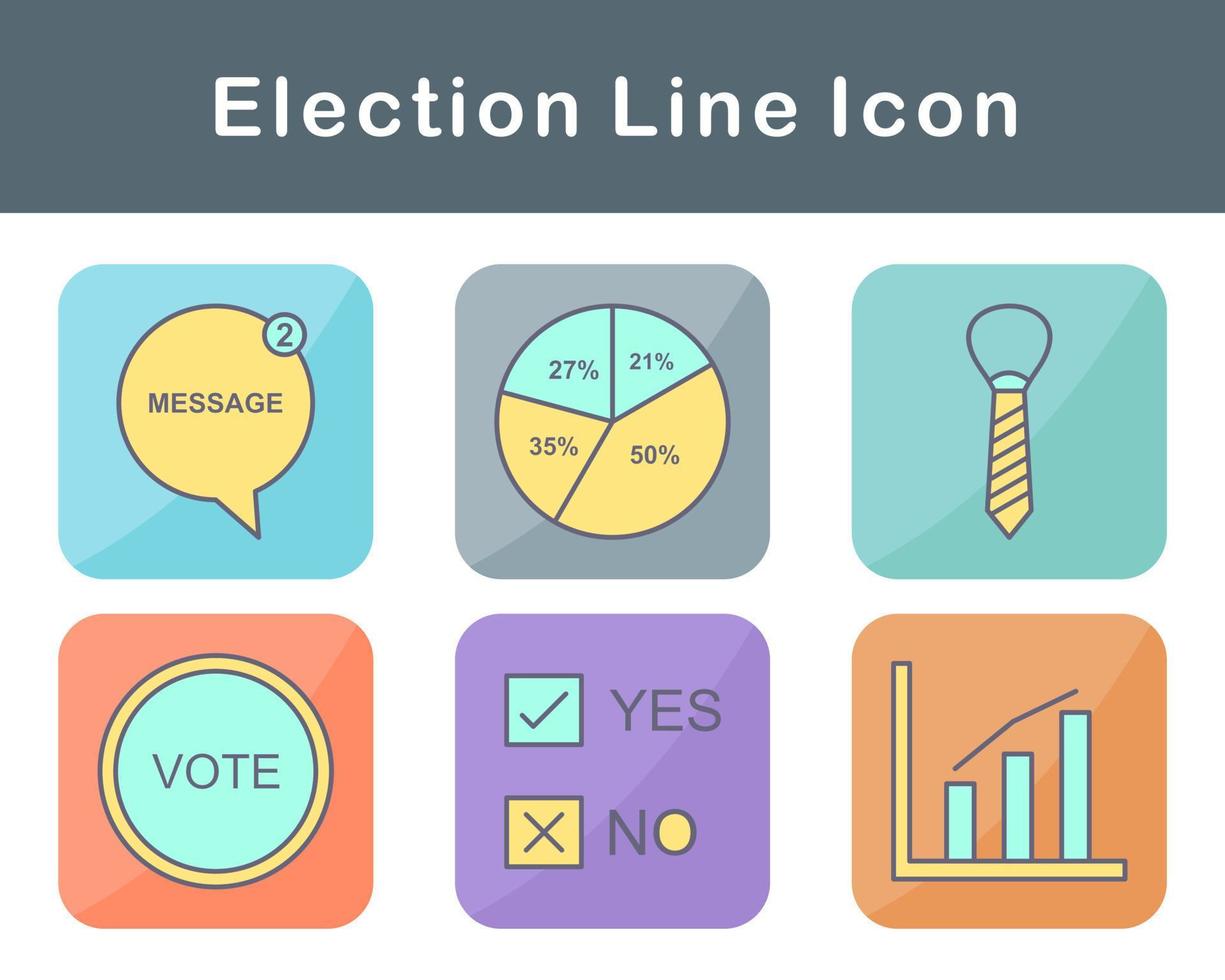 élection vecteur icône ensemble