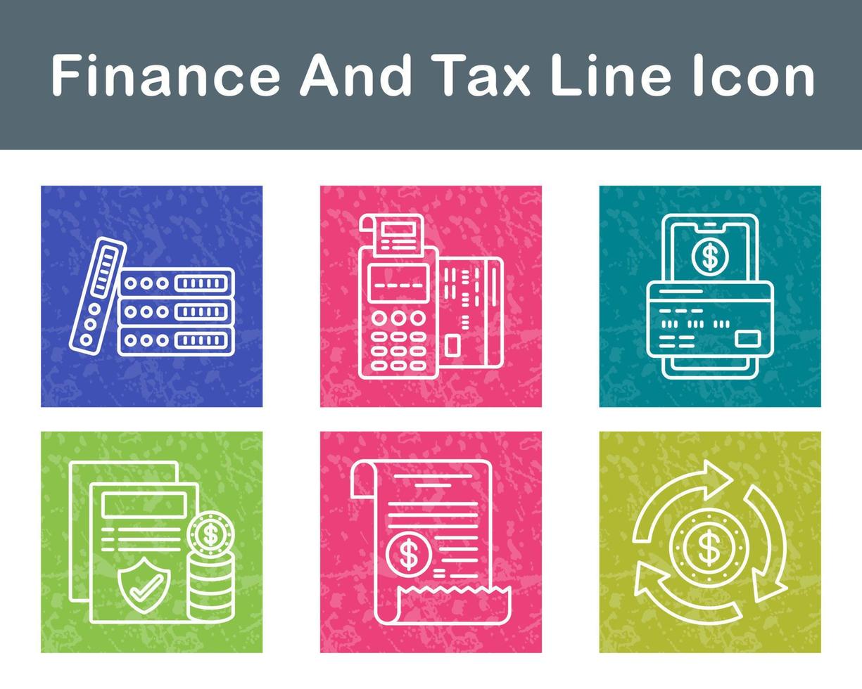 la finance et impôt vecteur icône ensemble