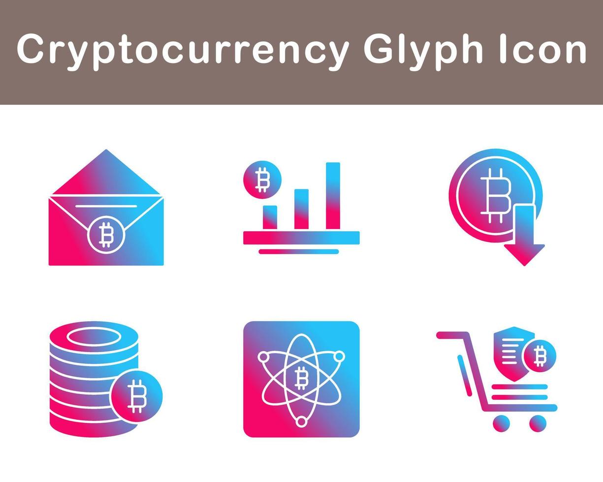 bitcoin et crypto-monnaie vecteur icône ensemble