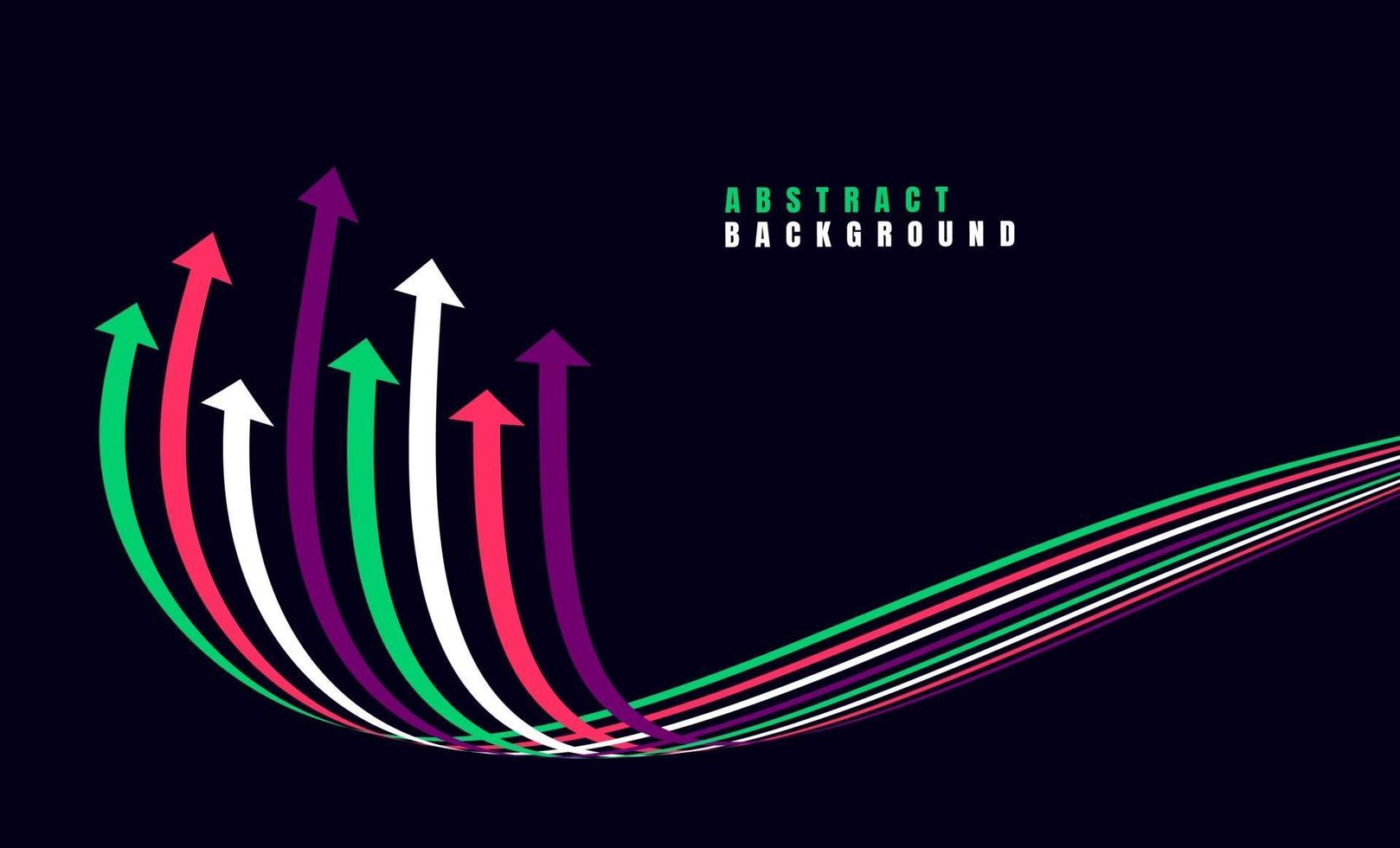 flèches de croissance financière avec coloré. illustration vectorielle vecteur