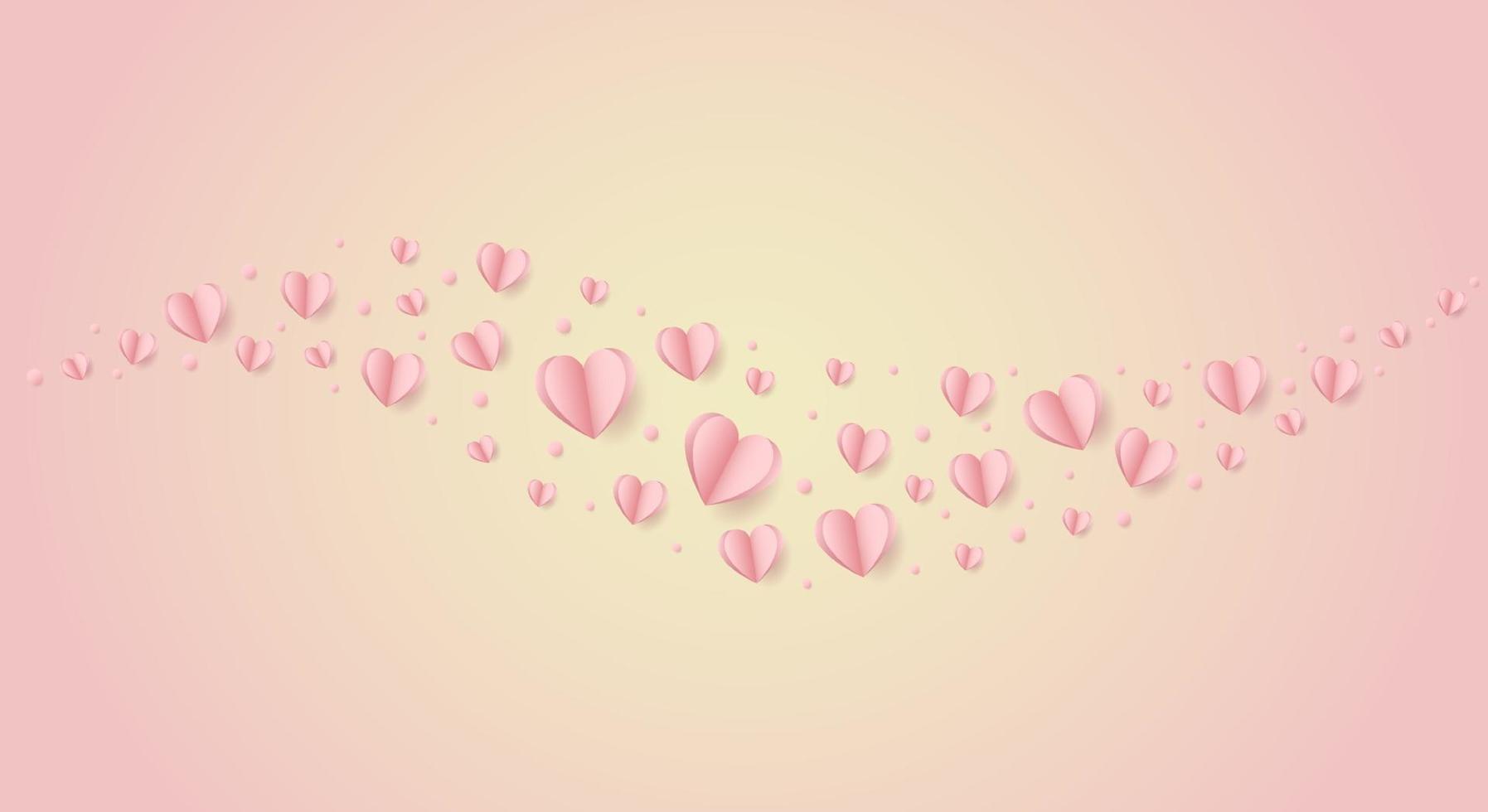 joyeuse Saint Valentin. avec le concept de ballon d'amour rose créatif sur fond rose pastel pour l'espace de copie. concept minimal. illustration vectorielle vecteur