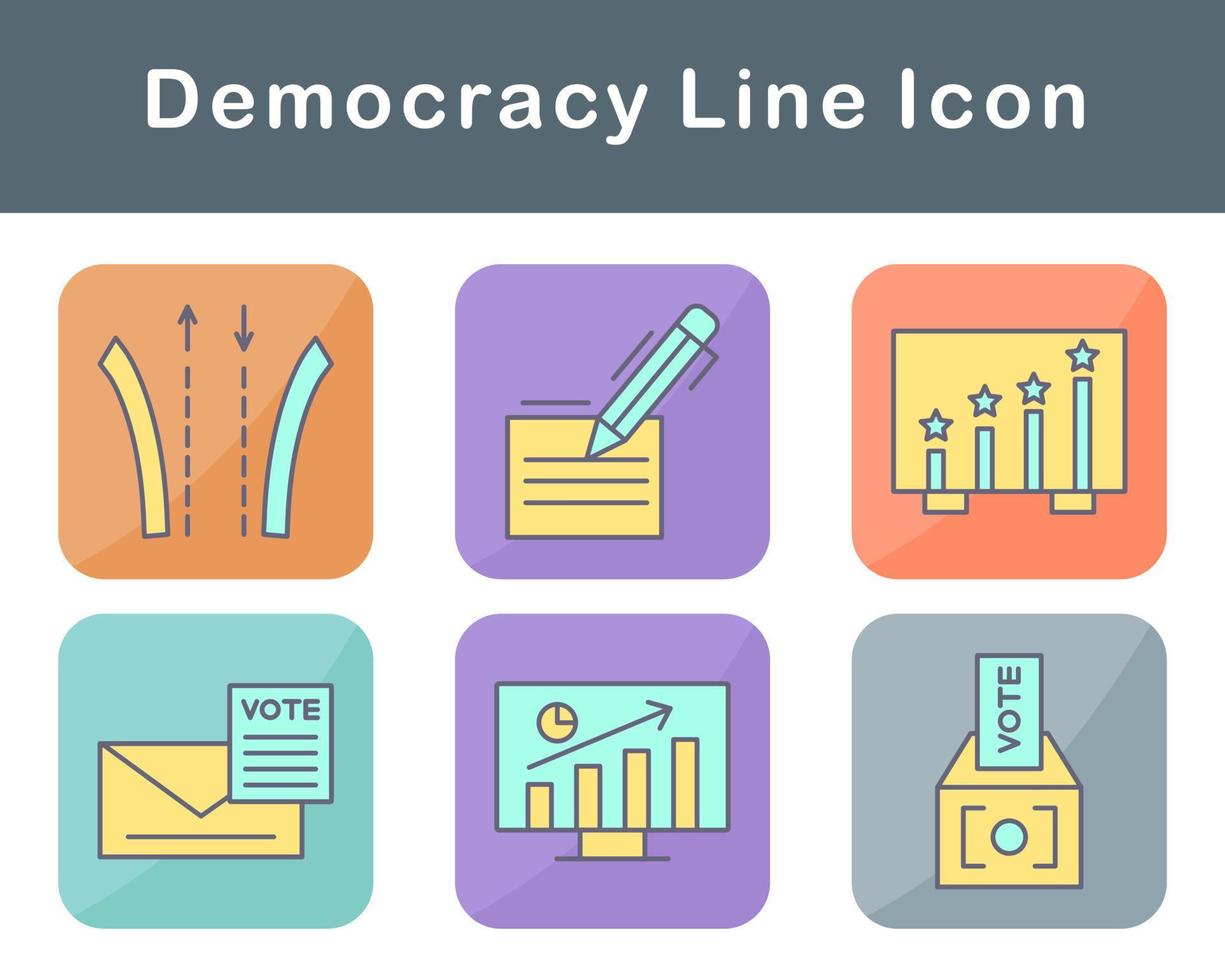 la démocratie vecteur icône ensemble