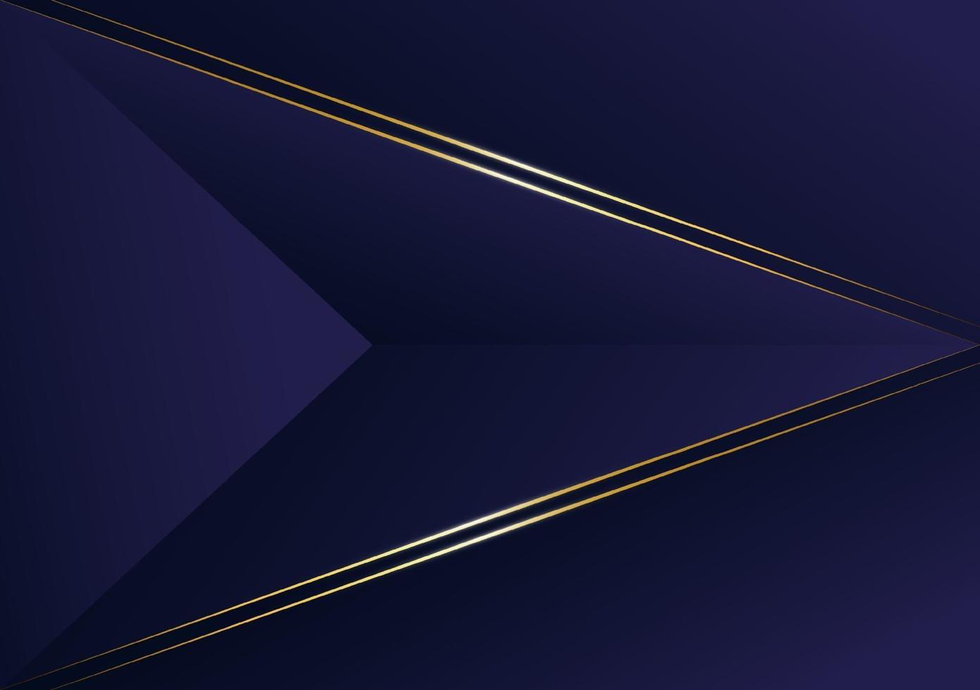 ligne d'or de luxe motif abstrait polygonale avec fond de modèle bleu foncé style premium pour affiche, couverture, impression, illustration. illustration vectorielle vecteur