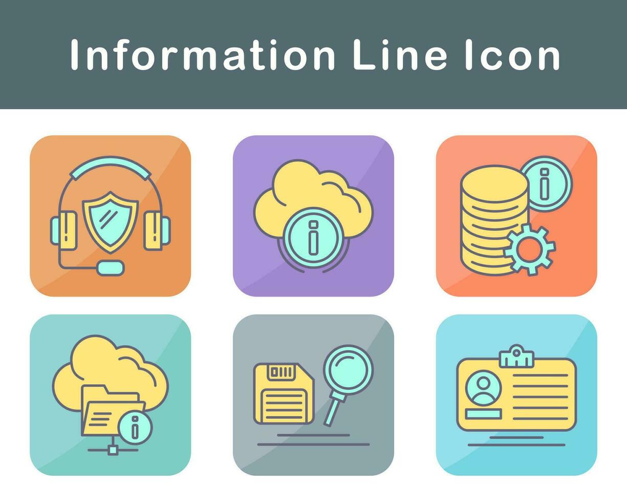 information vecteur icône ensemble