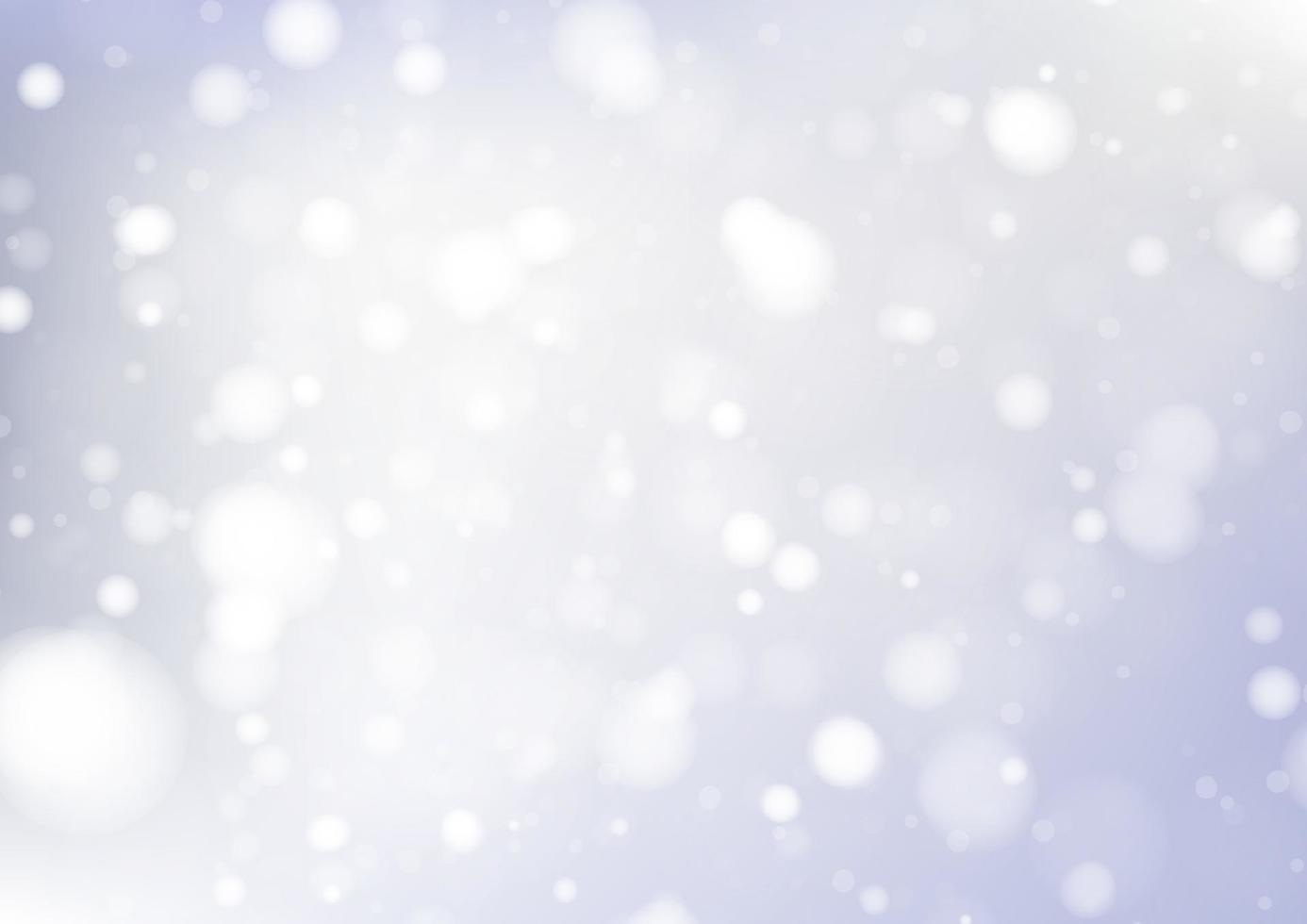 joyeux Noël fond avec des lumières bokeh blanches pour affiche de vacances, bannière, carte. illustration vectorielle vecteur