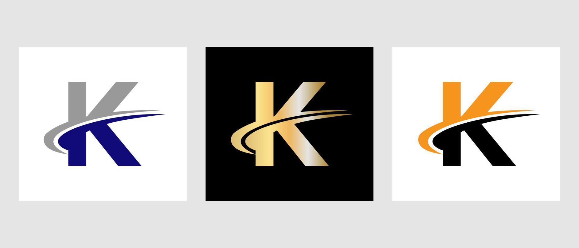 initiale monogramme lettre k logo conception. k logotype modèle vecteur