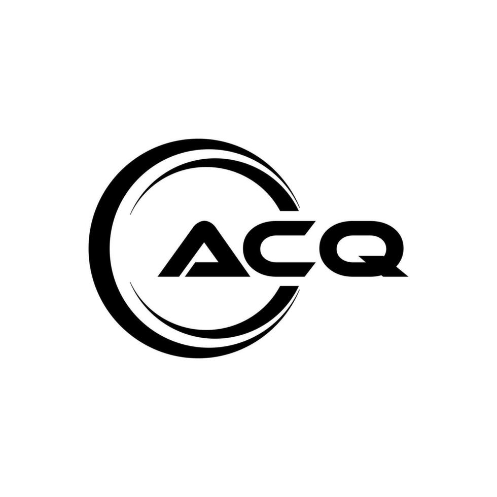 acq lettre logo conception dans illustration. vecteur logo, calligraphie dessins pour logo, affiche, invitation, etc.
