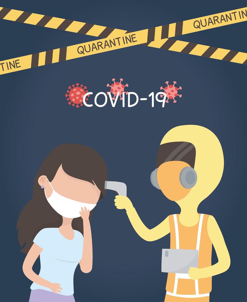 contrôle de température pour le coronavirus vecteur
