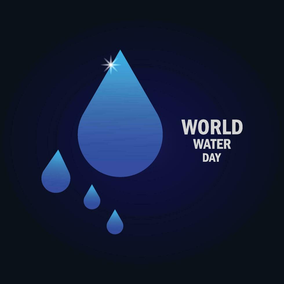 illustration vectorielle de la journée mondiale de l'eau vecteur
