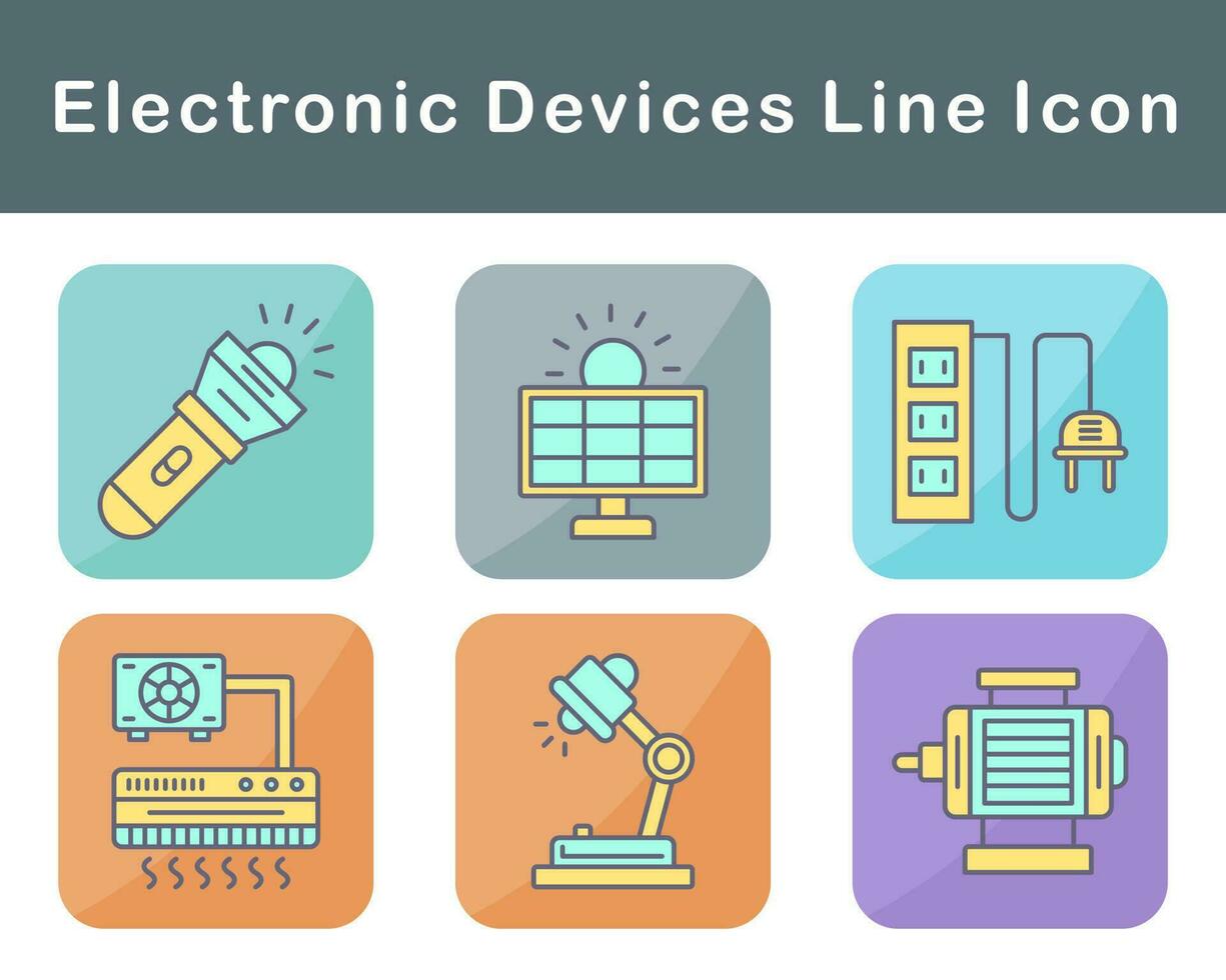 électronique dispositifs vecteur icône ensemble