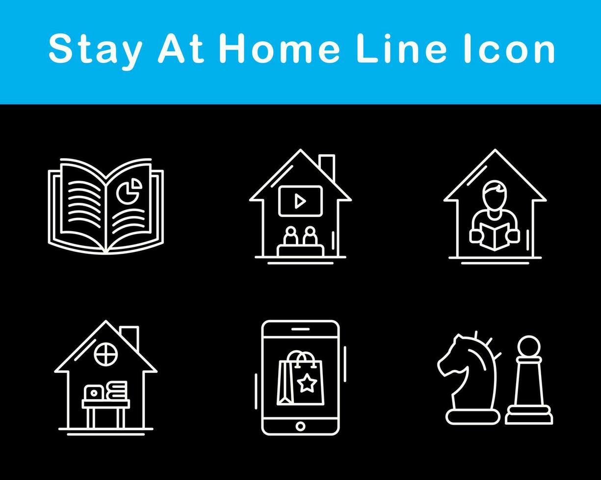 rester à Accueil vecteur icône ensemble
