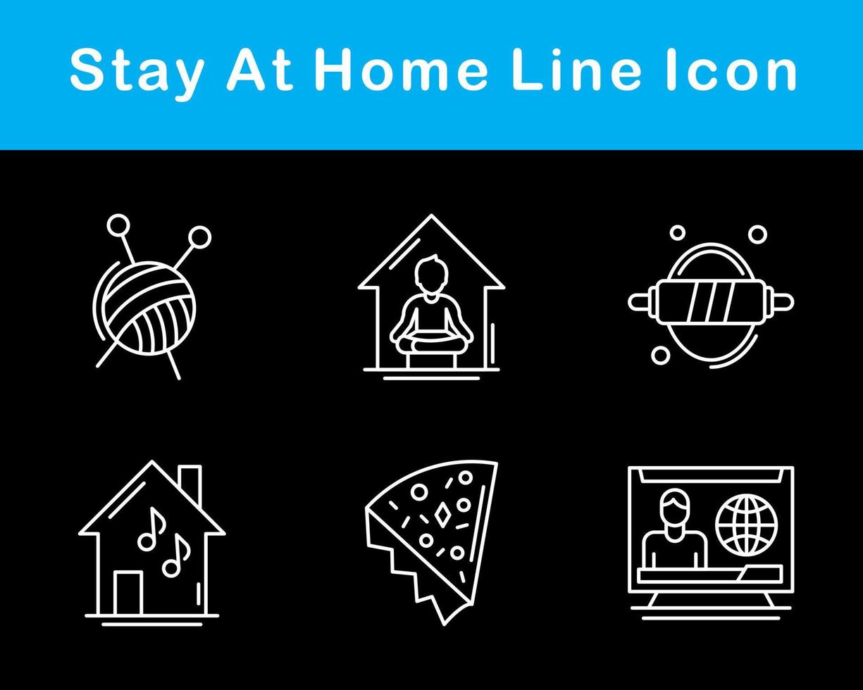 rester à Accueil vecteur icône ensemble