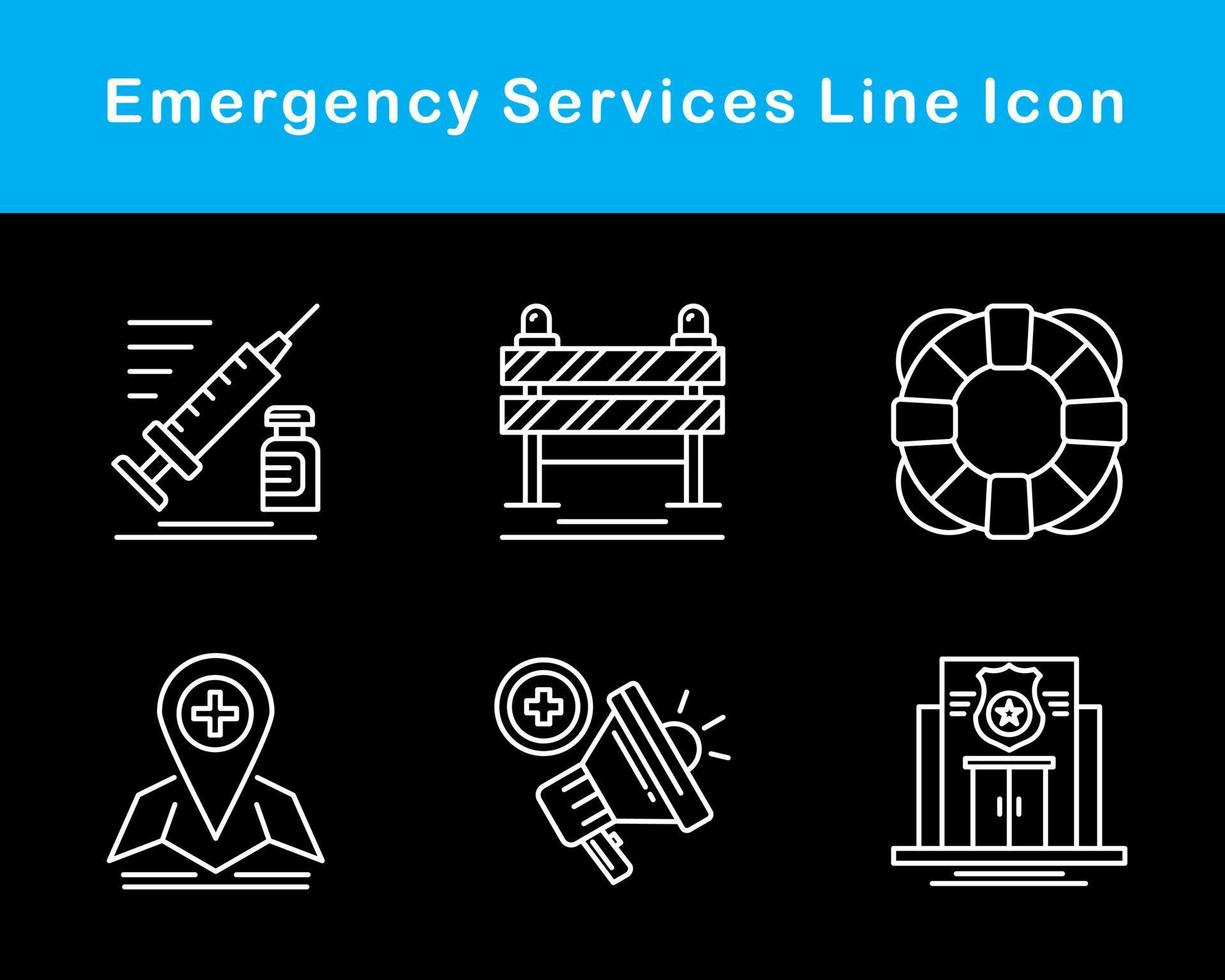 urgence prestations de service vecteur icône ensemble