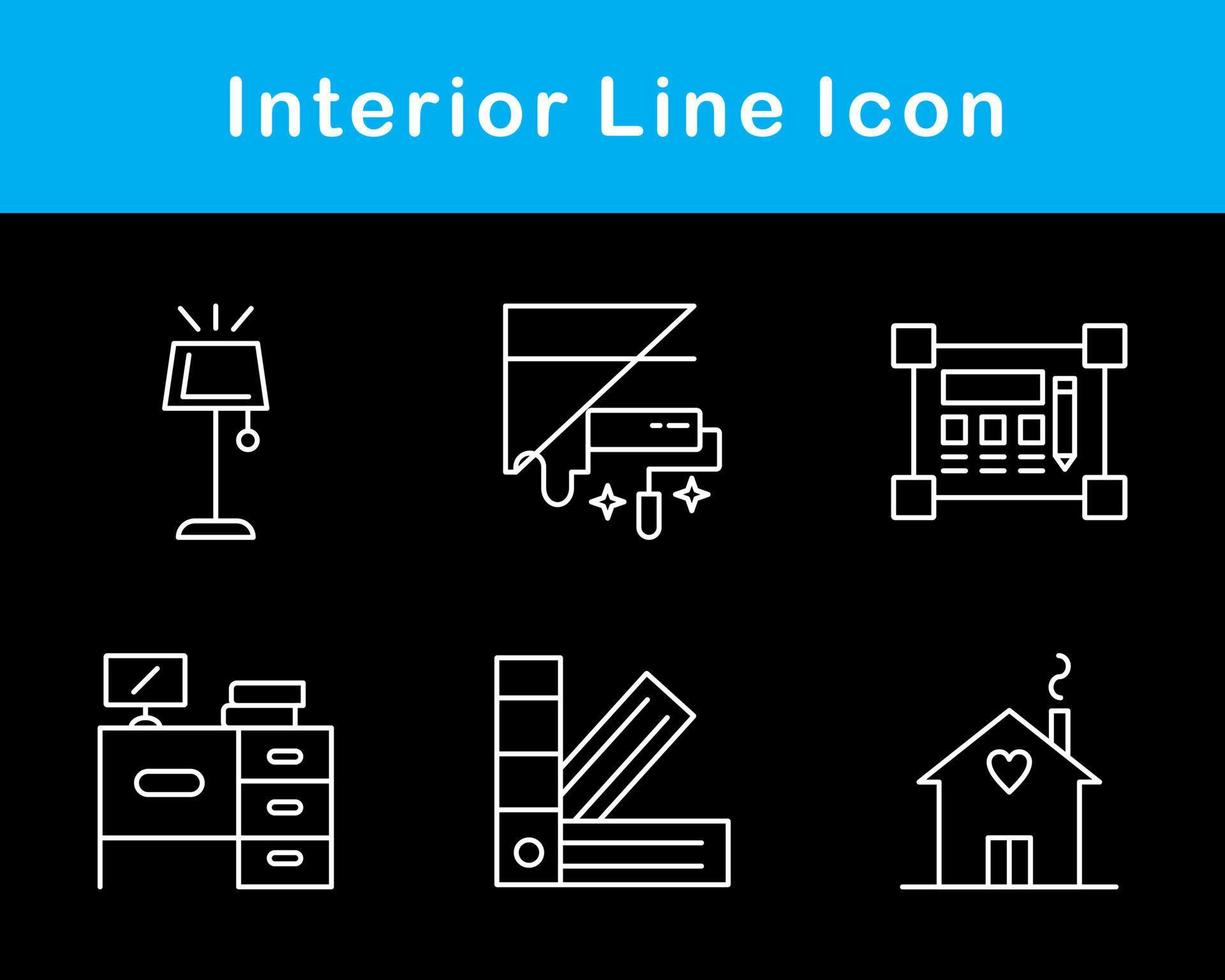 intérieur vecteur icône ensemble