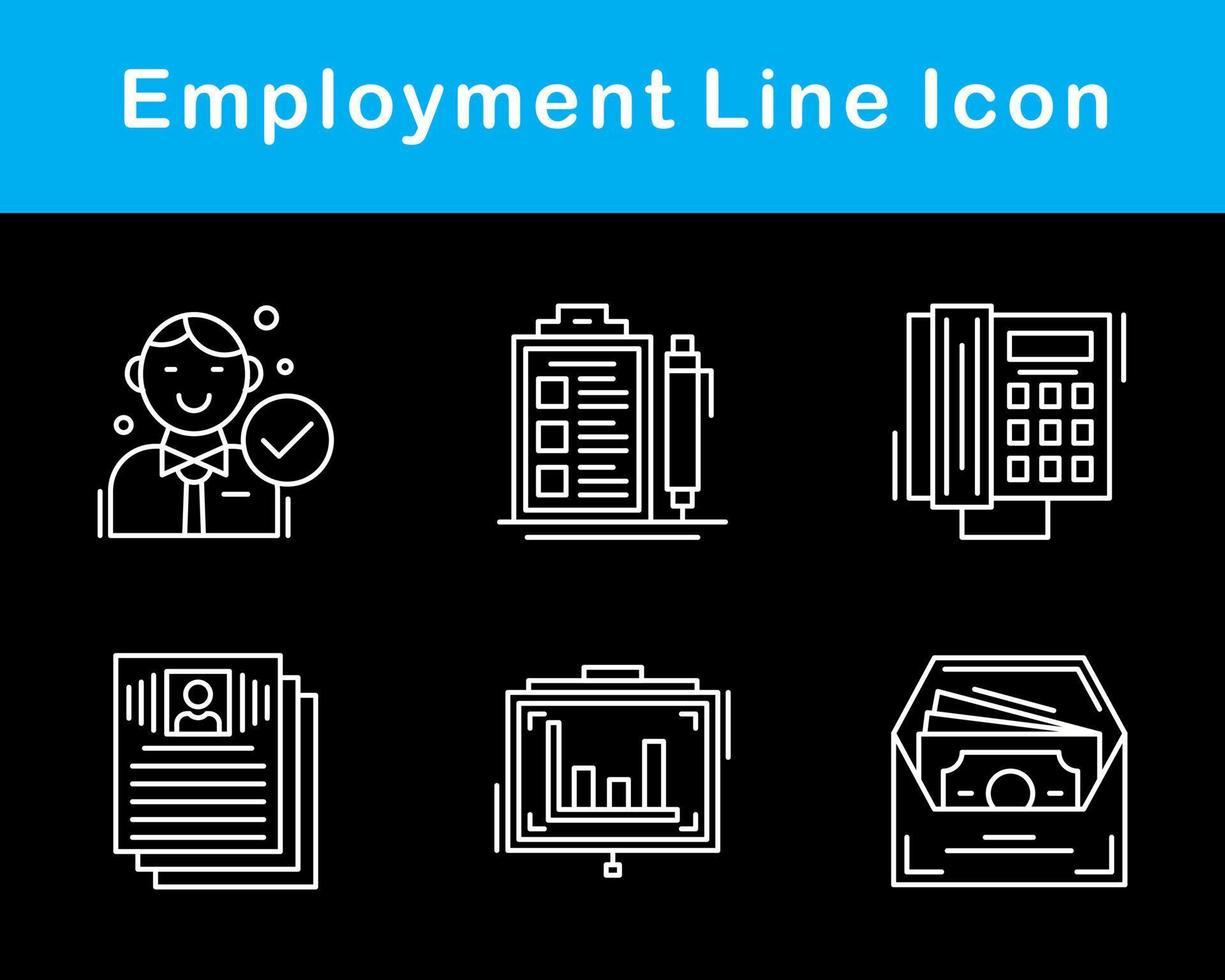 emploi vecteur icône ensemble