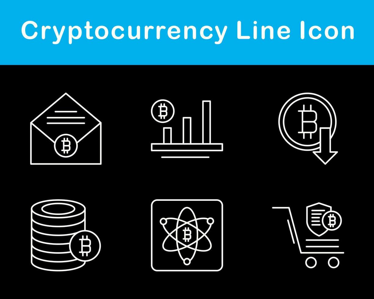bitcoin et crypto-monnaie vecteur icône ensemble