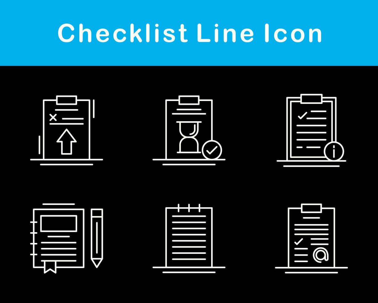 liste de contrôle vecteur icône ensemble