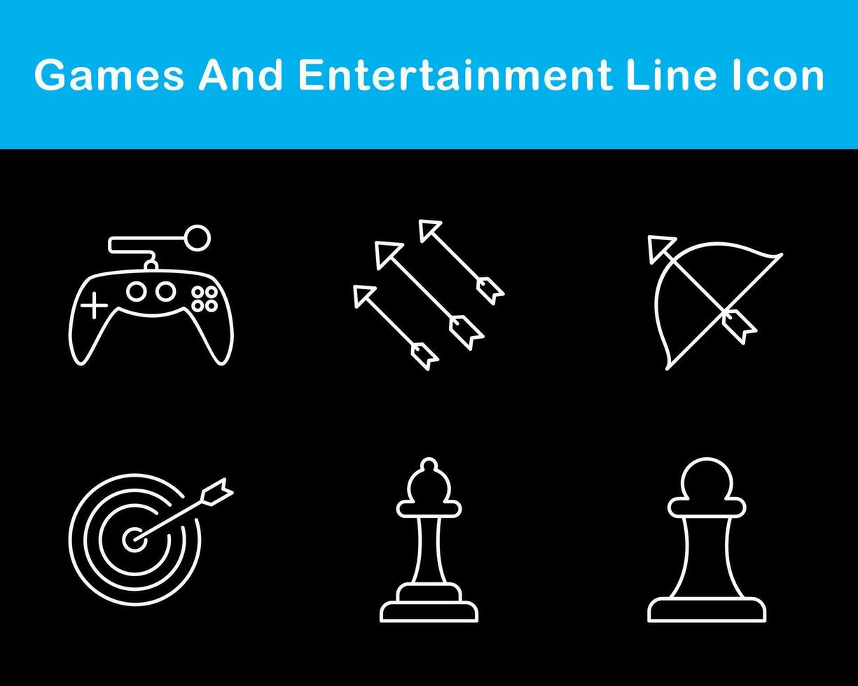 Jeux et divertissement vecteur icône ensemble