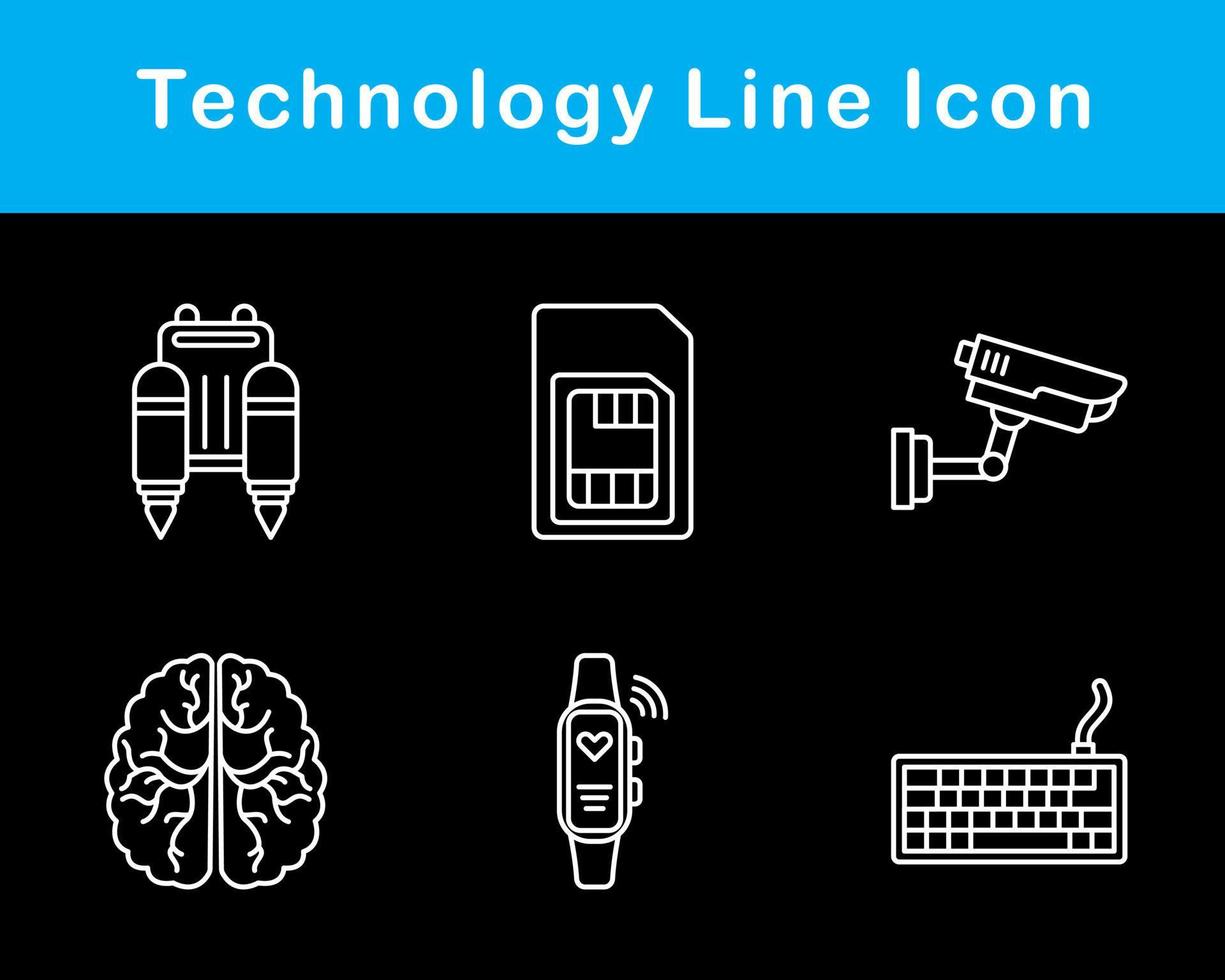 La technologie vecteur icône ensemble