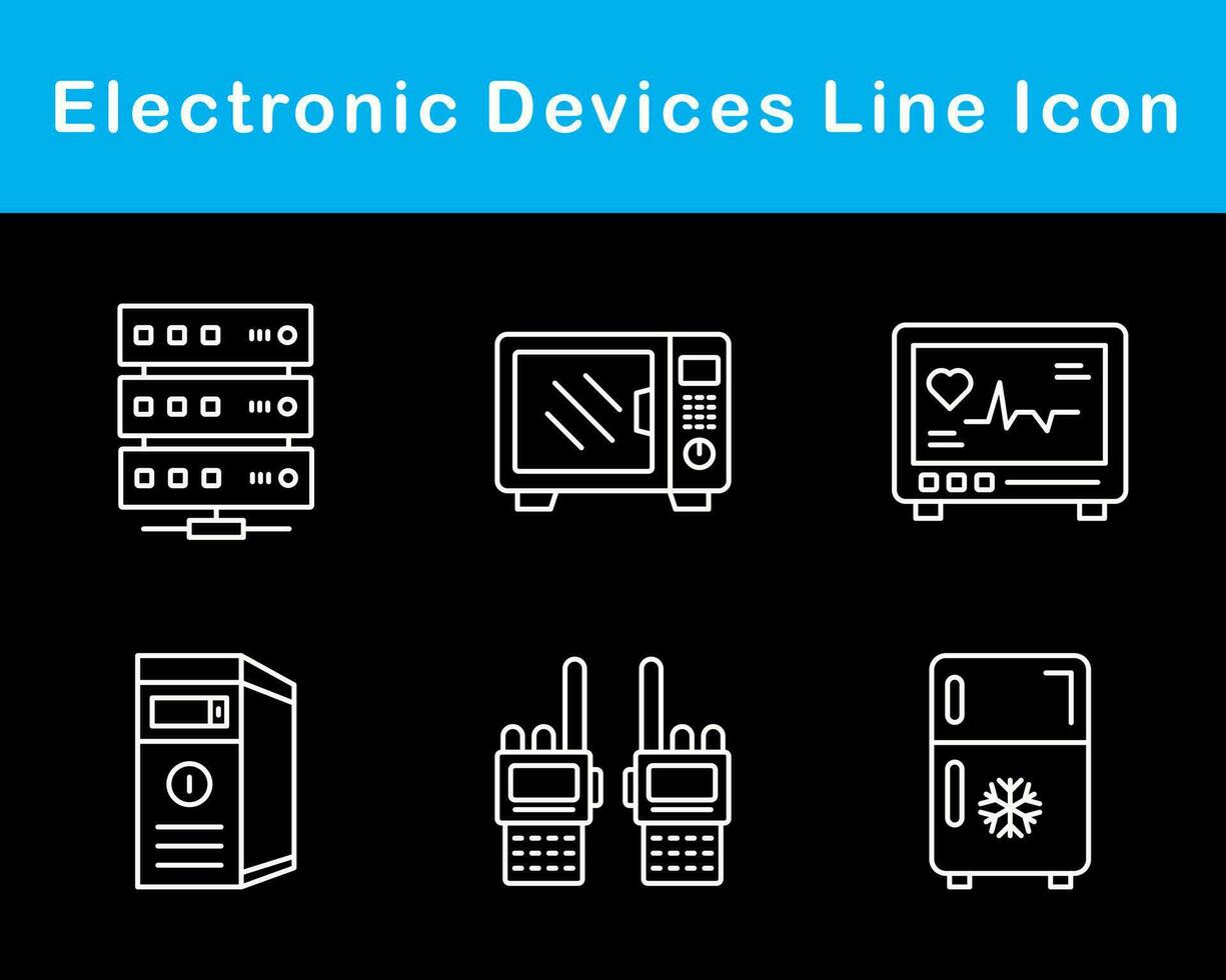 électronique dispositifs vecteur icône ensemble