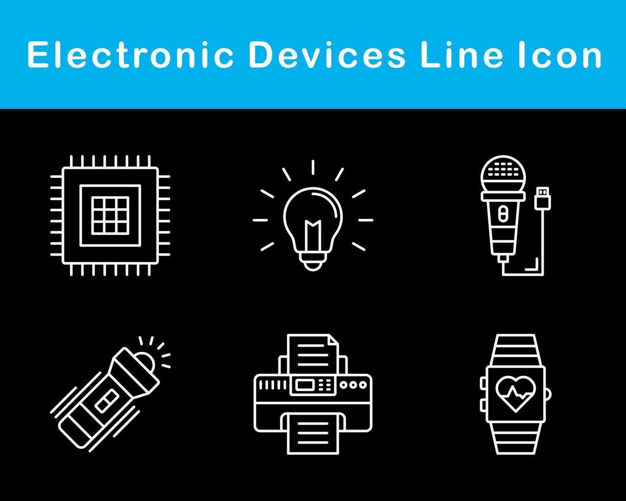 électronique dispositifs vecteur icône ensemble