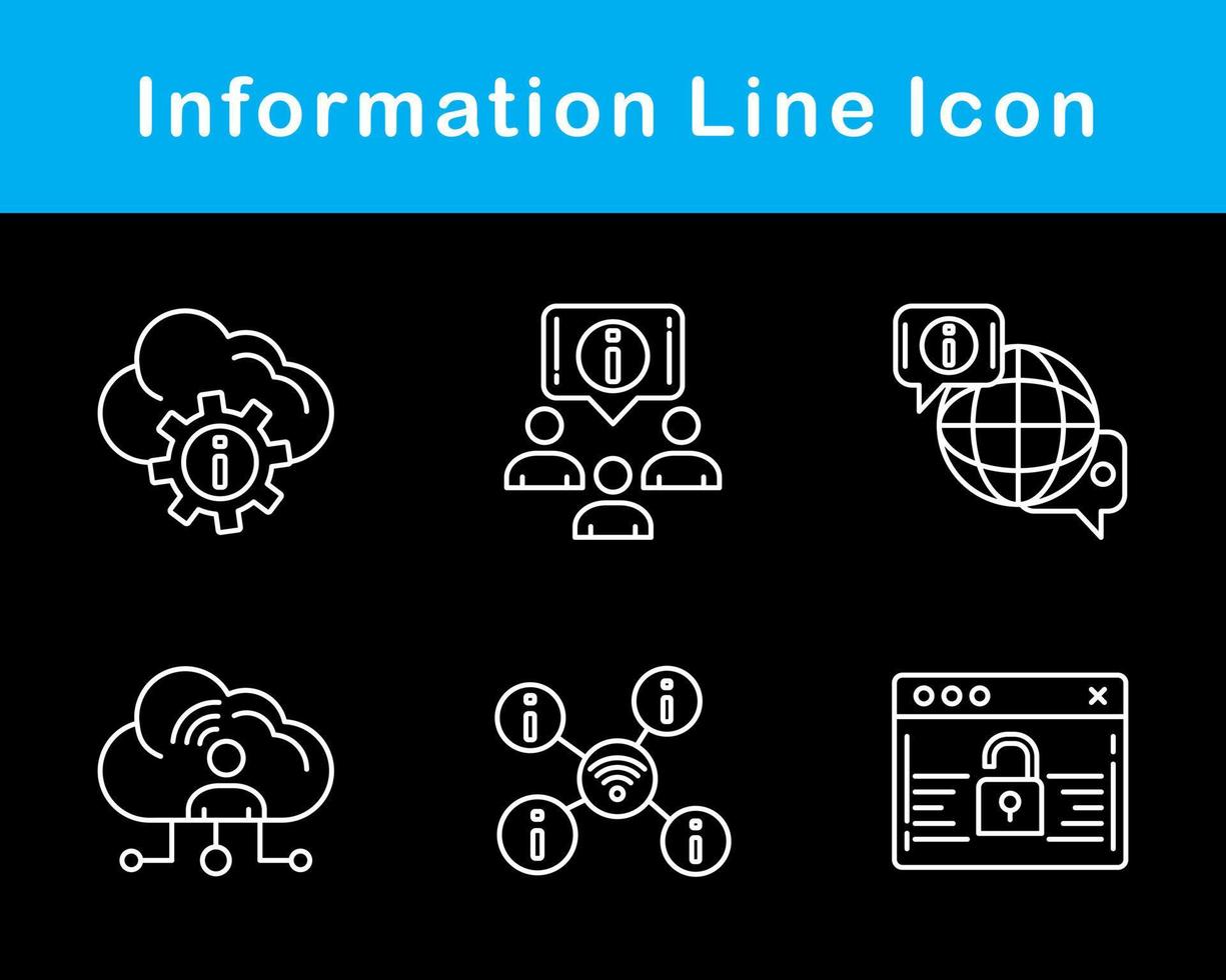 information vecteur icône ensemble