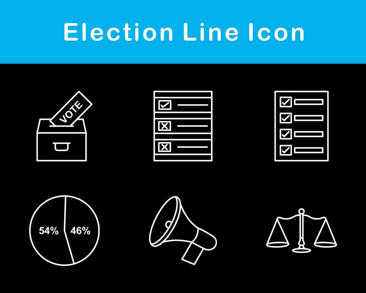 élection vecteur icône ensemble