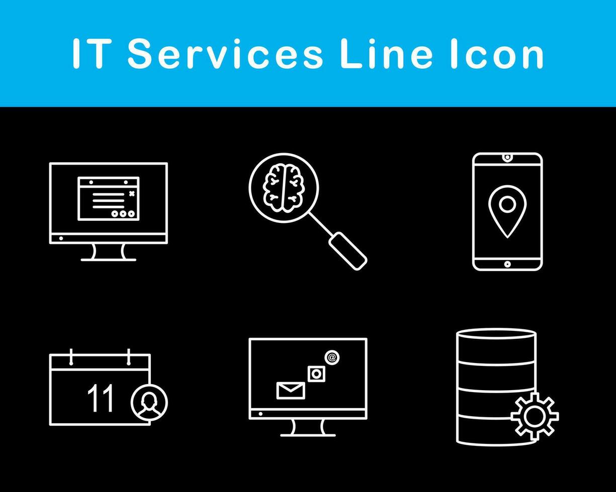 il prestations de service vecteur icône ensemble