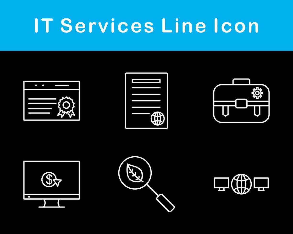 il prestations de service vecteur icône ensemble