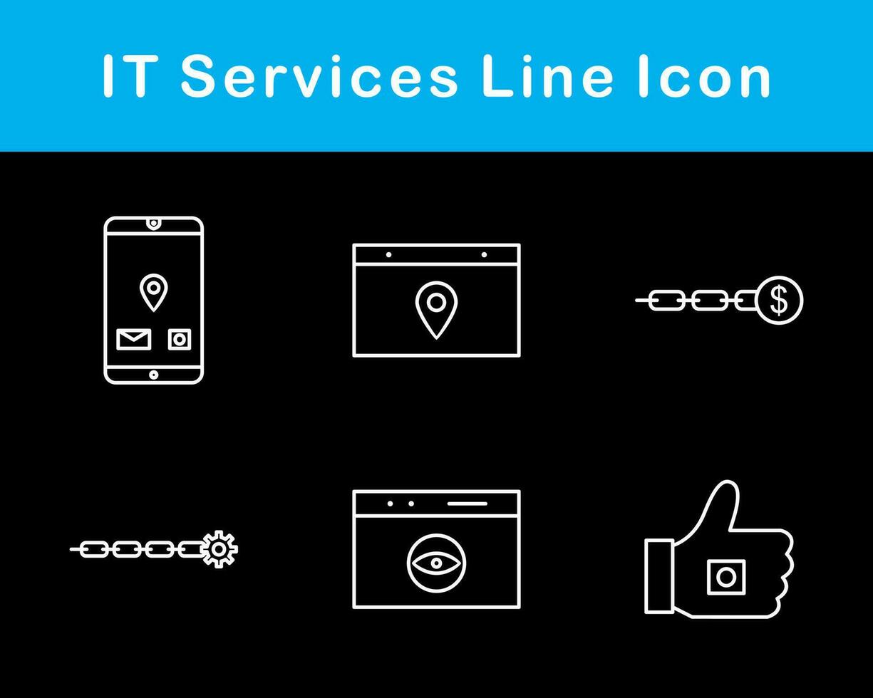 il prestations de service vecteur icône ensemble